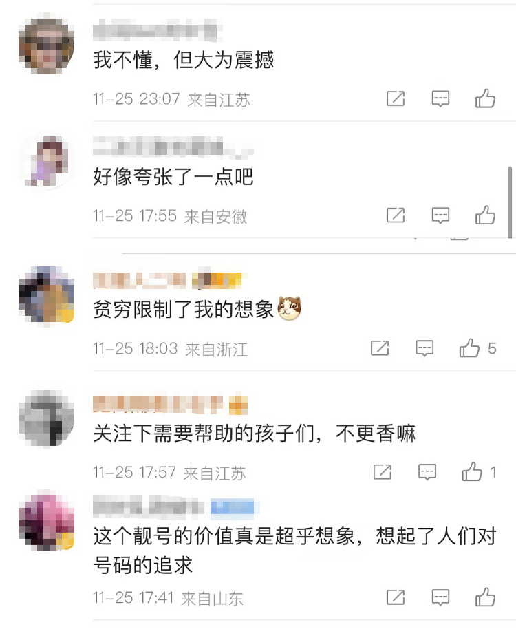 刑案犯人的手机号，拍出2614万元天价！然而网友更关心的是……3