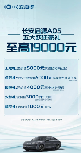 长安启源A05购车政策。 长安汽车供图 华龙网发
