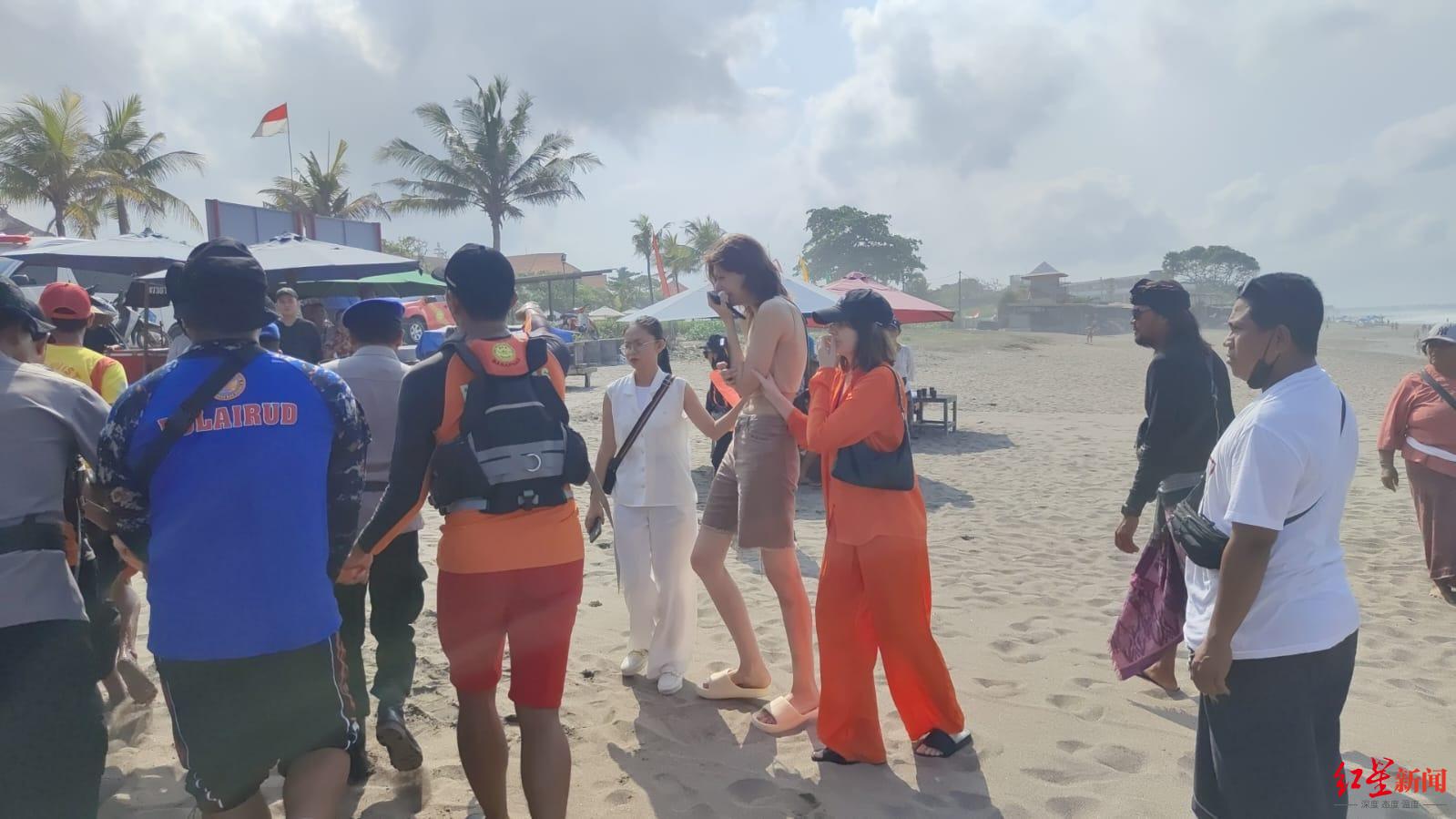 卡琳娜讲述仲尼溺水时刻：我想帮他，但海浪将我们分开 当地政府：这是意外事件1