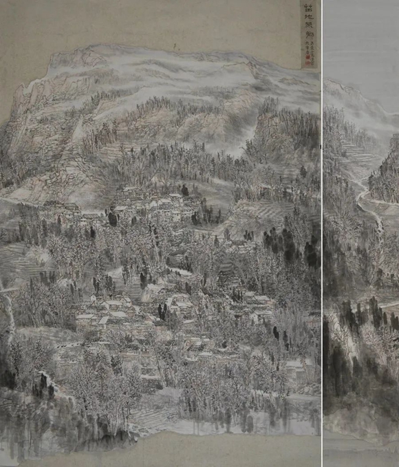 中国画《苗地原乡》（200cmx180cm）