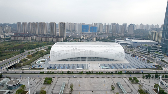 重庆永川国际会展中心外景。世通重工供图 华龙网发
