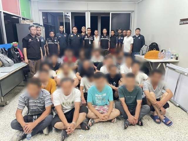 30名中国人因非法务工在泰国被捕1