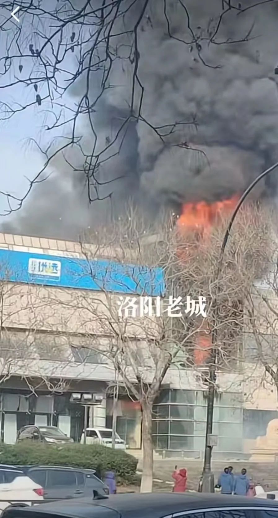 河南洛阳一大楼突发火灾，消防紧急救援：暂无人员伤亡2