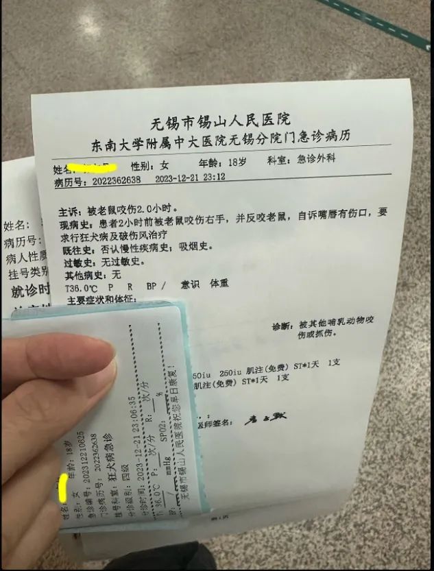 挑衅?女生被老鼠咬手,反咬报仇!室友:天灵盖上俩牙印 | 如何正确处理?专家提醒 →3