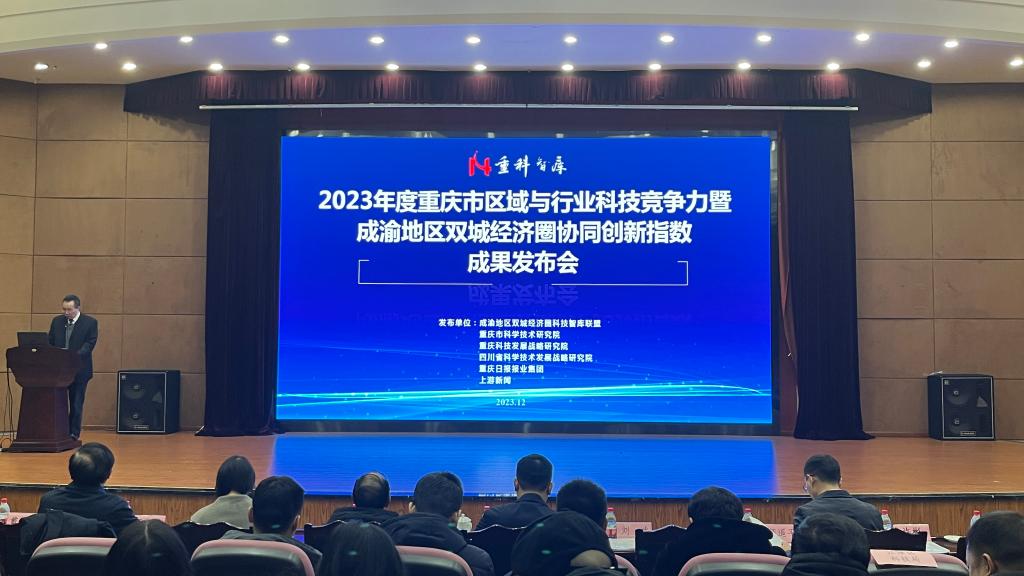 “2023年度重庆市区域与行业科技竞争力暨成渝地区双城经济圈协同创新指数成果发布会”举行。重庆市科学技术研究院供图