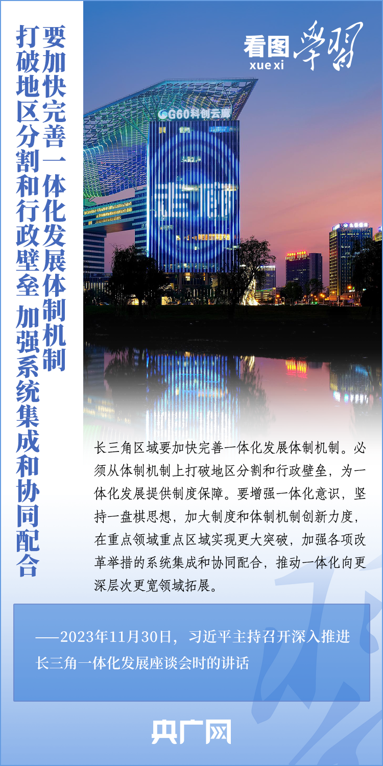 看图学习丨如何深入推进长三角一体化发展 总书记作出重要指引2