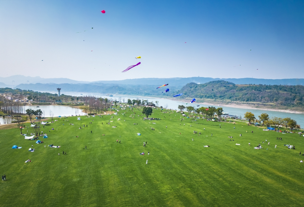 Guangyang Island Ecological Restoration Project in Chongqing Economic and Technological Development Zone (Photo provided by Chongqing Guangyang Island Green Development Co., Ltd.)
