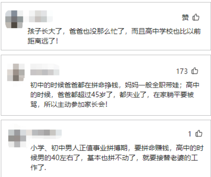 “高中开家长会的爸爸多了”引发热议！记者调查发现，爸爸们“变成熟”，关键时候出马了……4