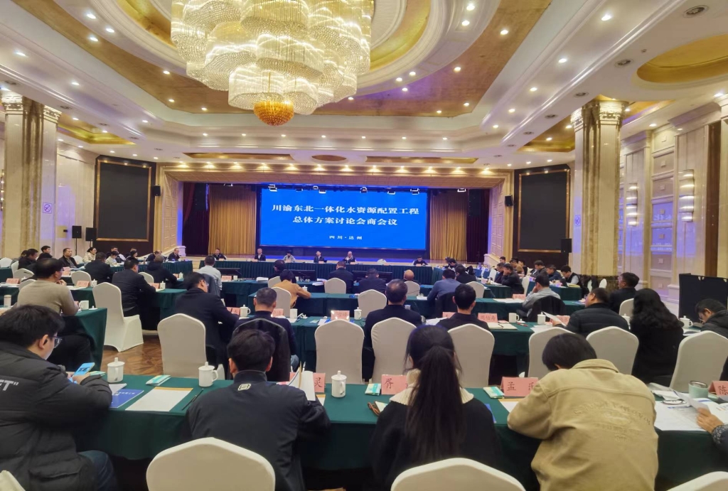 川渝东北一体化水资源配置工程总体方案讨论会商会议。重庆市水利局供图