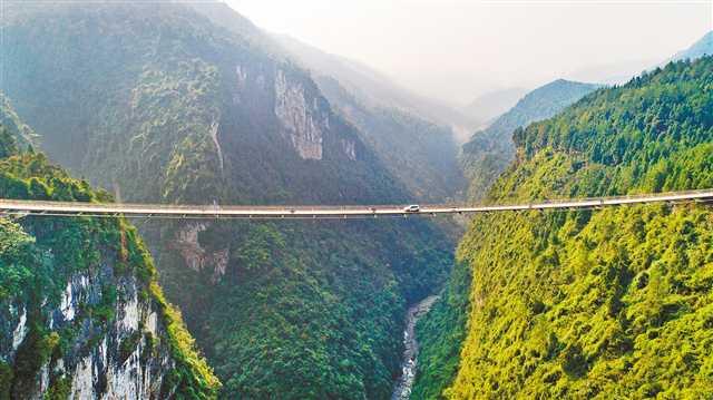 300米高空“纸片桥”的生态故事