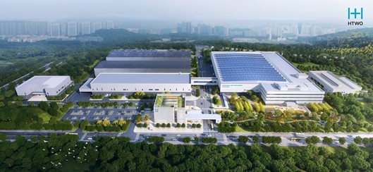 现代汽车集团海外首个氢燃料电池系统研发、生产、销售基地“HTWO广州”即将竣工投产。 现代汽车集团供图 华龙网发