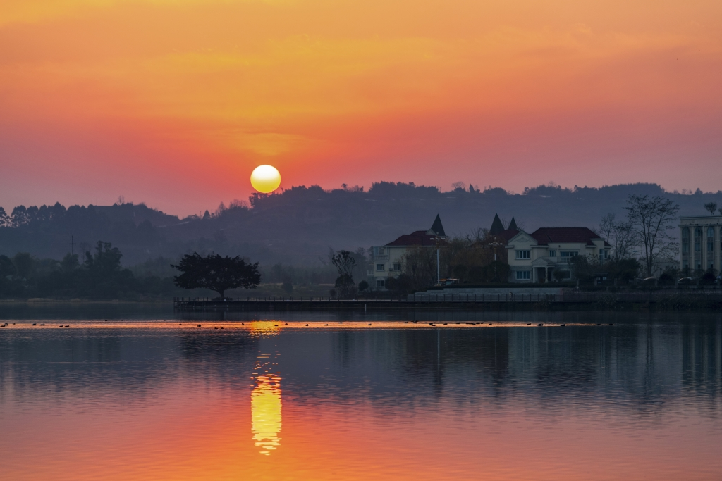 Liangping Shuanggui Lake National Wetland Park. (Photo provided by Chongqing Municipal Culture and Tourism Development Commission)