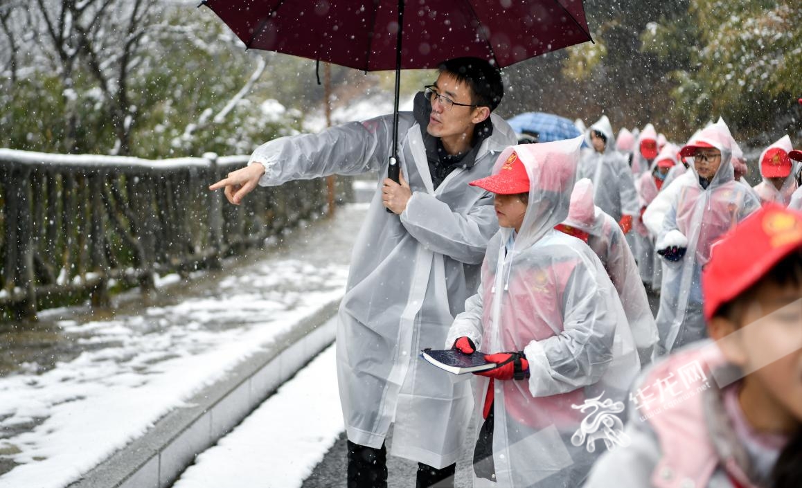 华龙网小记者化身雪地“追风”少年 走进金佛山探访古树保护