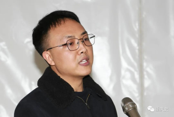 四川外国语大学副教授惠科在座谈会上发言。郭金杭 摄影