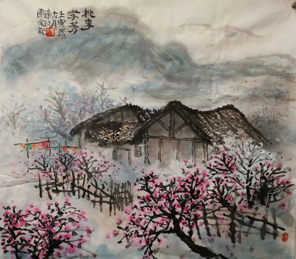 《桃李芬芳69x69cm》