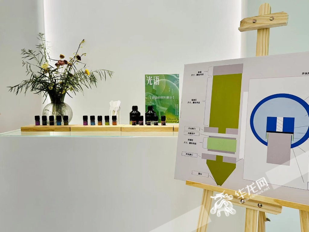 盲人孩子们的香水作品。华龙网-新重庆客户端记者 姜念月 摄