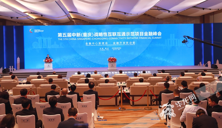 第五届中新（重庆）战略性互联互通示范项目金融峰会在重庆开幕。华龙网-新重庆客户端首席记者 李文科 摄