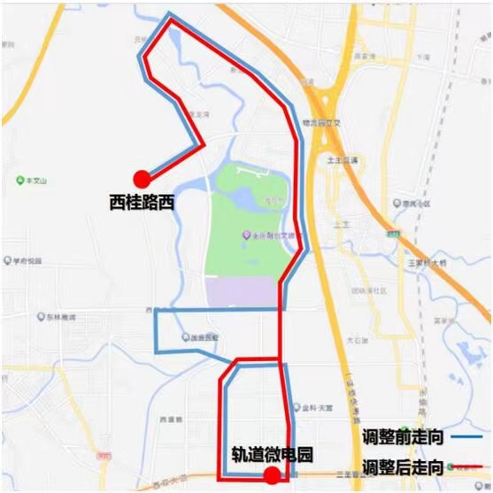 调整后的线路图。北部公交供图