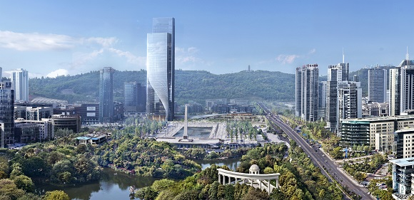 A panoramic view of Liangjiang Software Park. (Photo provided by Liangjiang Industry Group)
