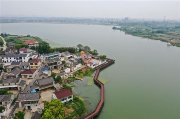 这是坞庄村一角（4月28日摄，无人机照片）。新华社记者 季春鹏 摄