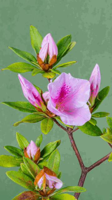 延时摄影二十四节气赏花开：杜鹃花清明温婉绽放