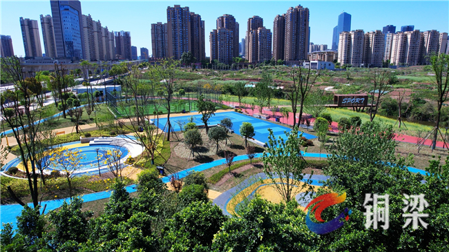 淮远河社区体育文化公园预计4月中旬开园。铜梁区融媒体中心供图