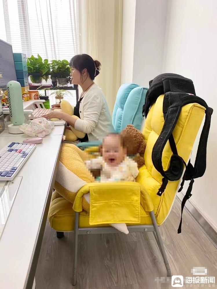 浙江一公司允许员工带娃上班 当事员工：不想火，丈夫也带娃去过几次公司1