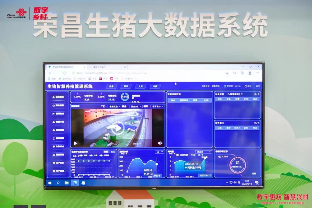 重庆联通助力荣昌生猪大数据系统建设。重庆联通供图 华龙网发