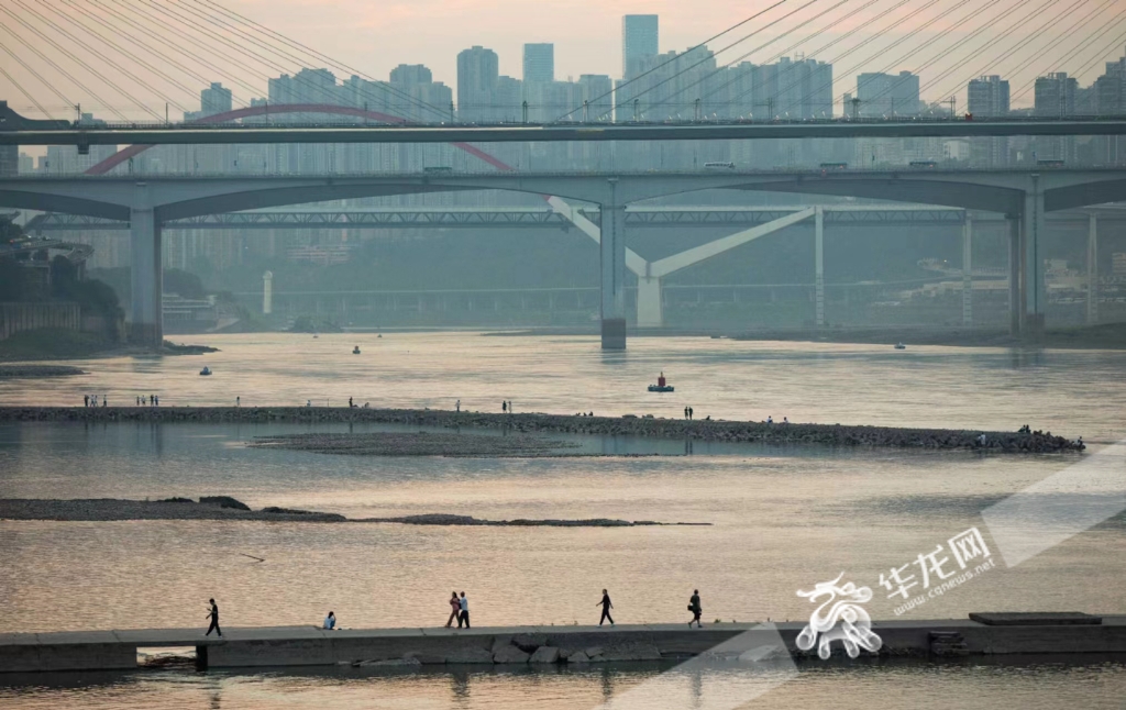 重庆城区江面水势平稳，无明显涨水过程。华龙网-新重庆客户端记者 石涛 摄