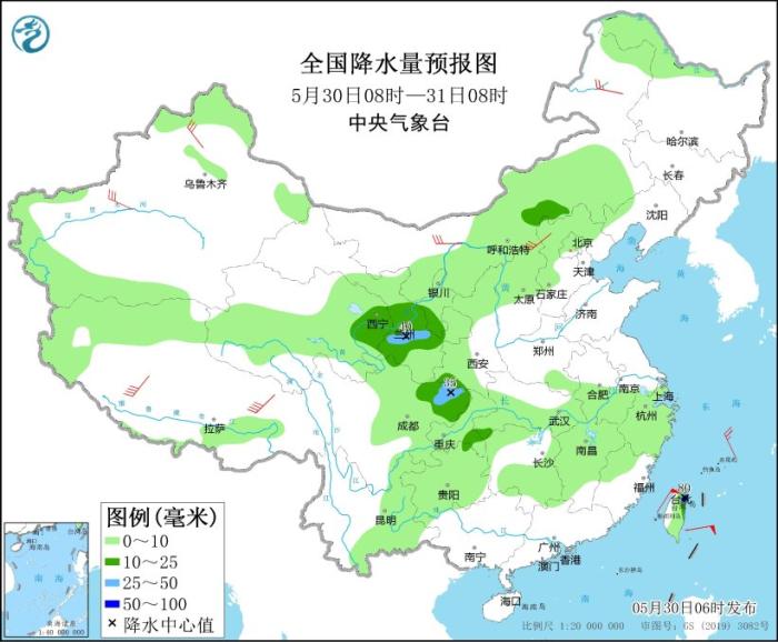 四川重庆陕西等地有较强降雨 华南江南等地有高温天气1