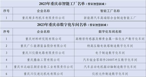 蔡家智慧新城上榜企业名单。蔡家智慧新城管委会供图