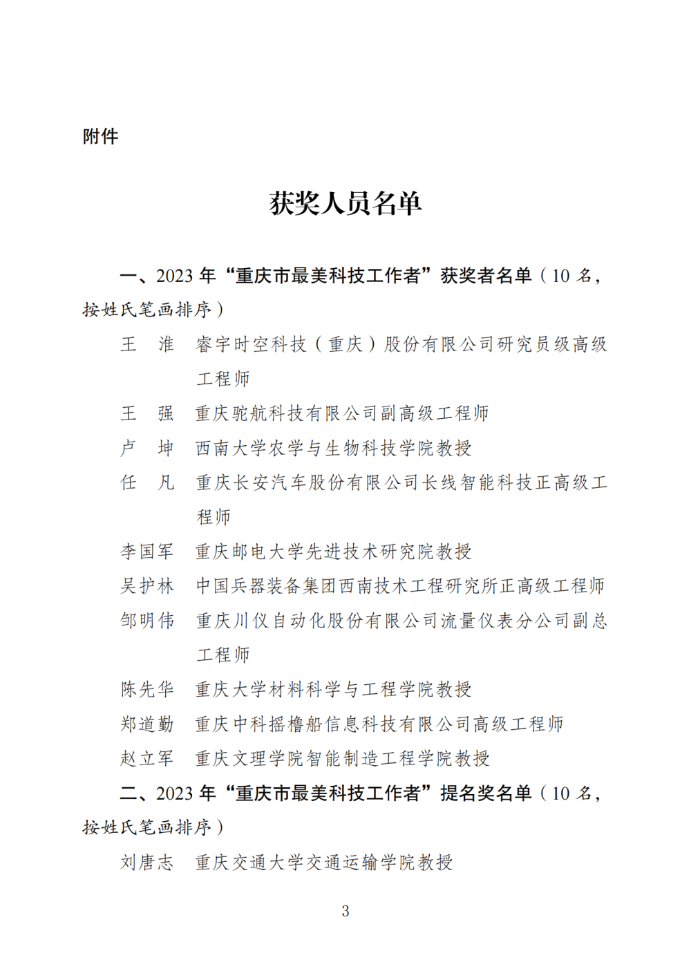他们点亮“精神的火炬” 2023年重庆市“最美科技工作者”揭晓2