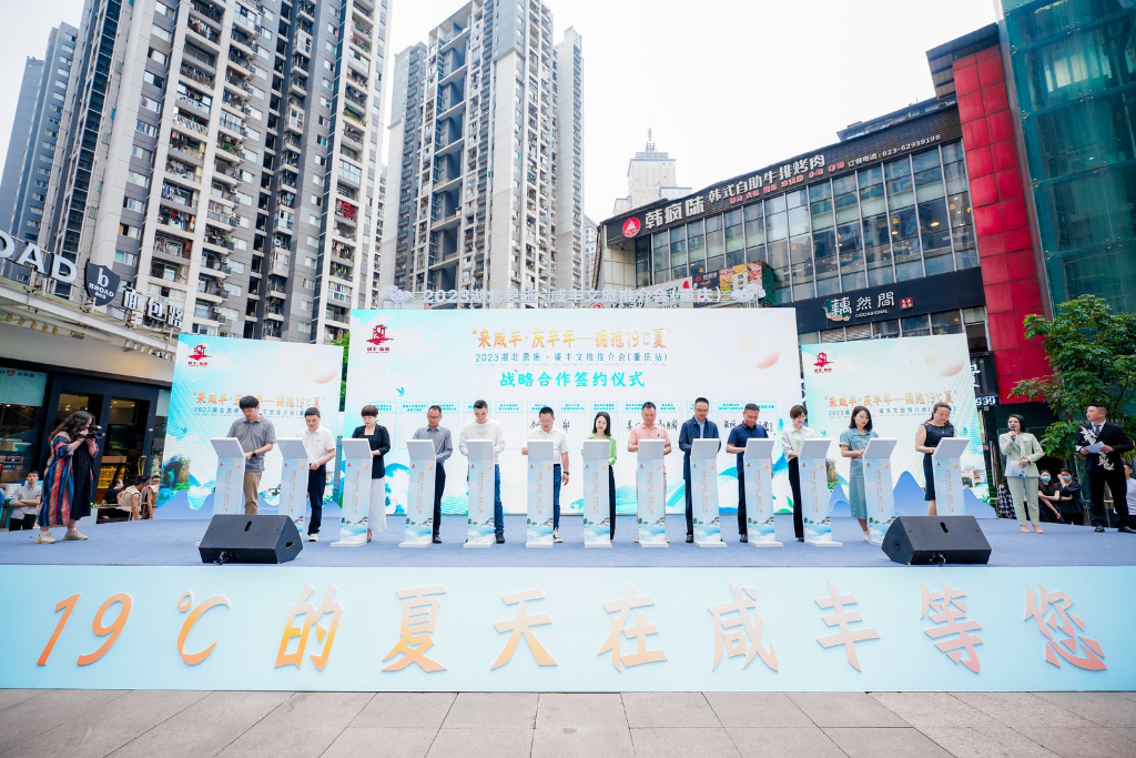 重庆避暑康养专线产品签约仪式现场。主办方供图