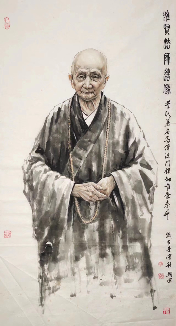 《惟贤法师造像》     纸本设色   106×65cm