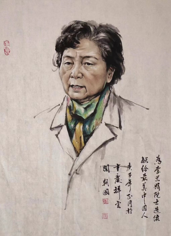 《最美中国人》     纸本设色   106×65cm