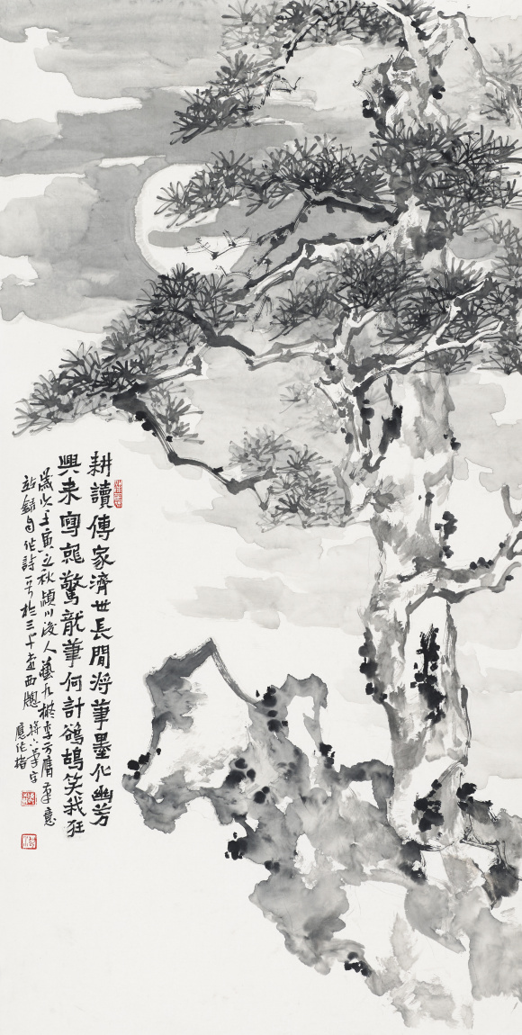 松石图    68x136cm