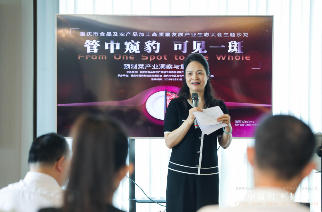 重庆市经济信息委副主任罗莉介绍沙龙背景