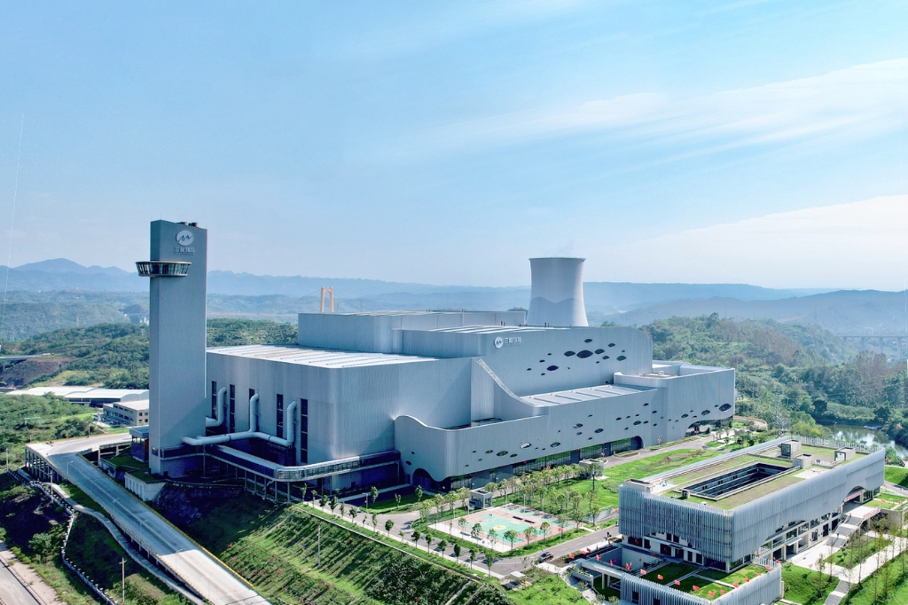 中冶建工集团承建重庆市洛碛垃圾焚烧发电厂项目。受访者供图