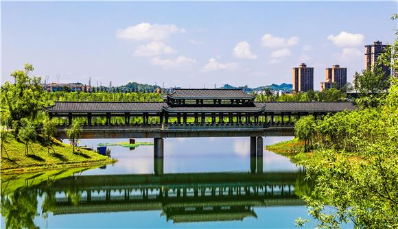 The picturesque scenery in Sanhe Lake Wetland Park. (Photographed by Gong Changhao)