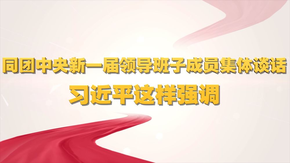 同团中央新一届领导班子成员集体谈话 习近平这样强调4