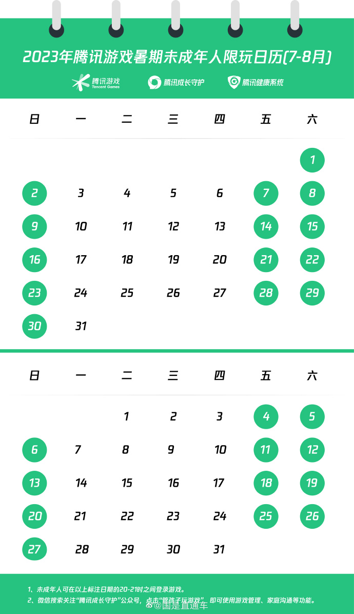 腾讯等国内游戏厂商集体发布通知：暑假未成年人只能周五六日打游戏1