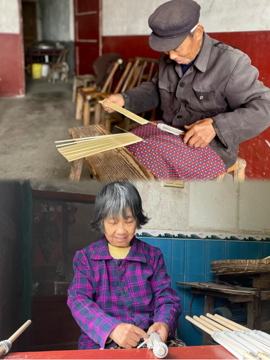在湘潭县石鼓镇，几乎家家户户都会制作油纸伞。拼多多供图华龙网发