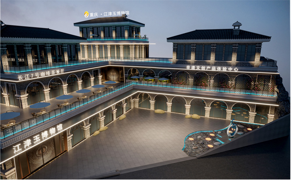 建设中的《重庆·江津玉博物馆》效果图。 