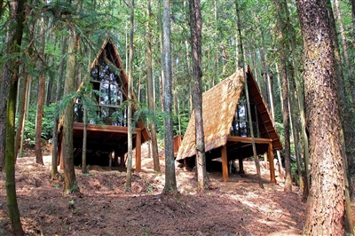 独立露营小木屋。资料图片