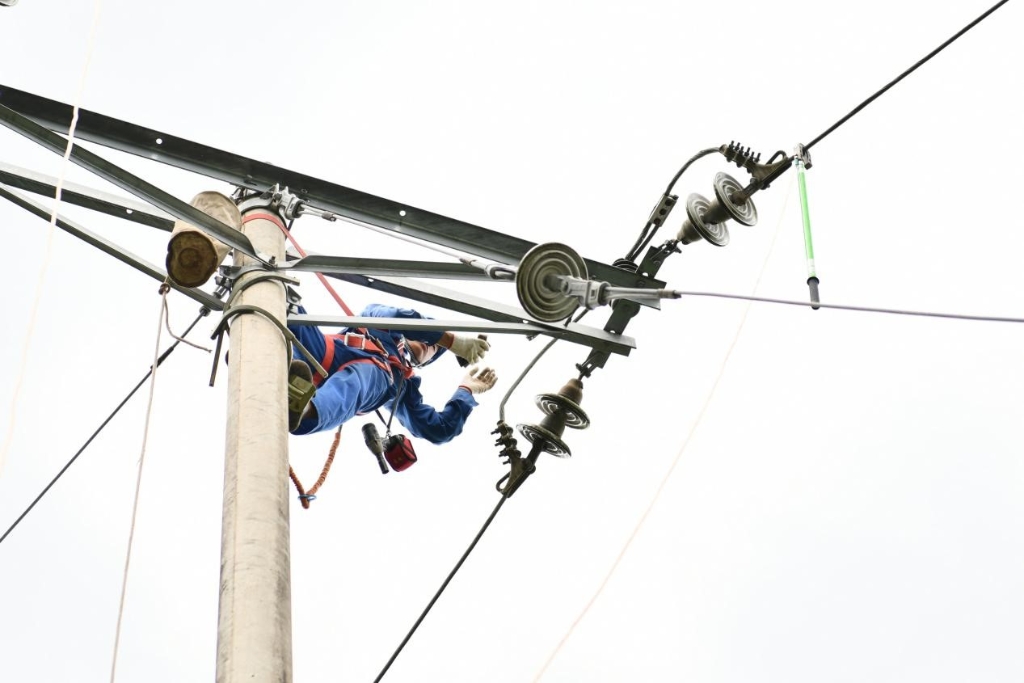 7月4日，国网重庆万州供电公司员工开展线路消缺工作   通讯员  王倩 摄