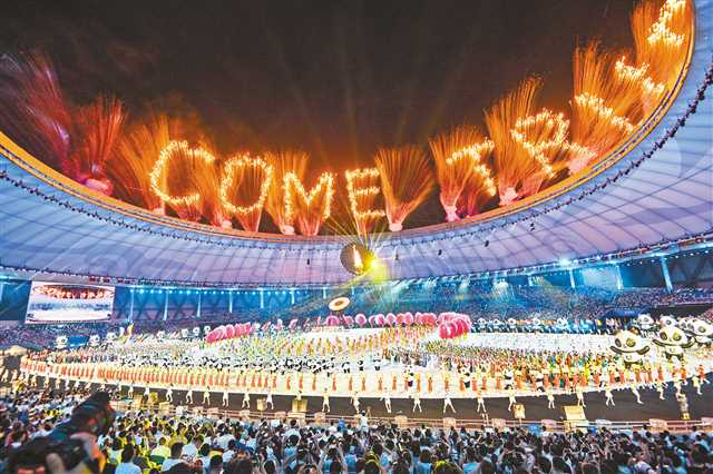 The opening ceremony of the 31st Summer World University Games (Chengdu 2021 FISU Games) was held on the evening of July 28. (Photographed by Long Fan / Visual Chongqing)