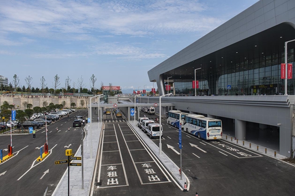 万州机场T2航站楼便捷的换乘系统。冉孟军 摄 万州区委宣传部供图