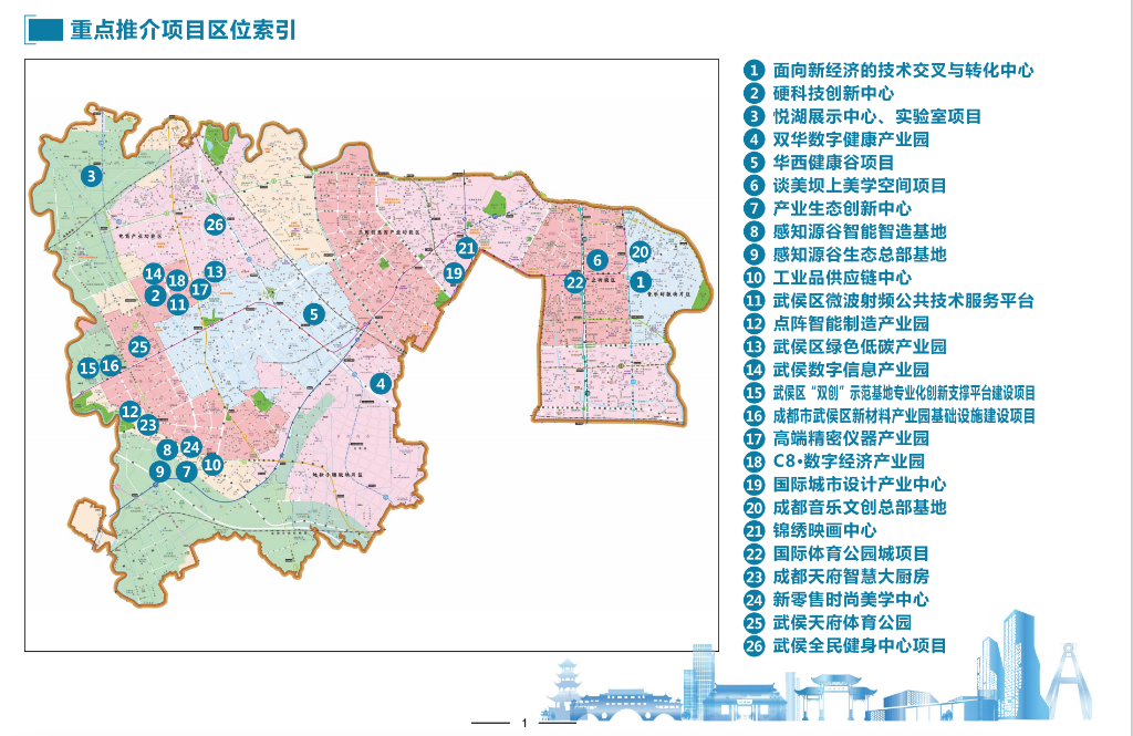 武侯区重点项目推介索引。资料图