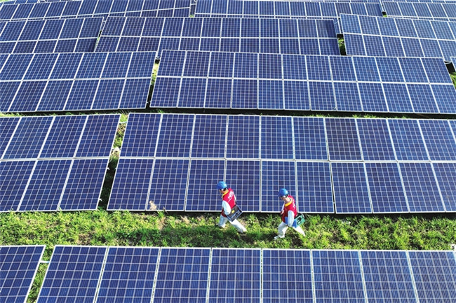 Qilingai Photovoltaic Power Station. (Photographed by Yang Min)