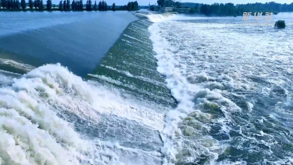 气势磅礴！山东东平戴村坝呈现“龙吟鱼跃”壮丽景观1